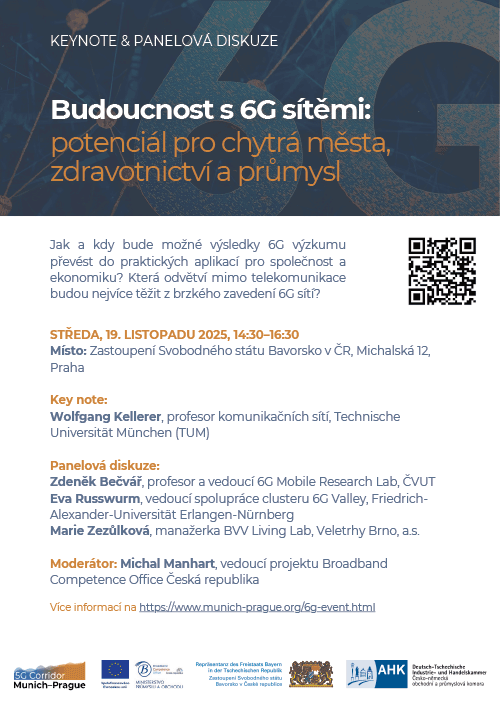 Budoucnost s 6G sítěmi: potenciál pro chytrá města, zdravotnictví a průmysl, keynote & panelová diskuze Budoucnost s 6G sítěmi: potenciál pro chytrá města, zdravotnictví a průmysl, keynote & panelová diskuze